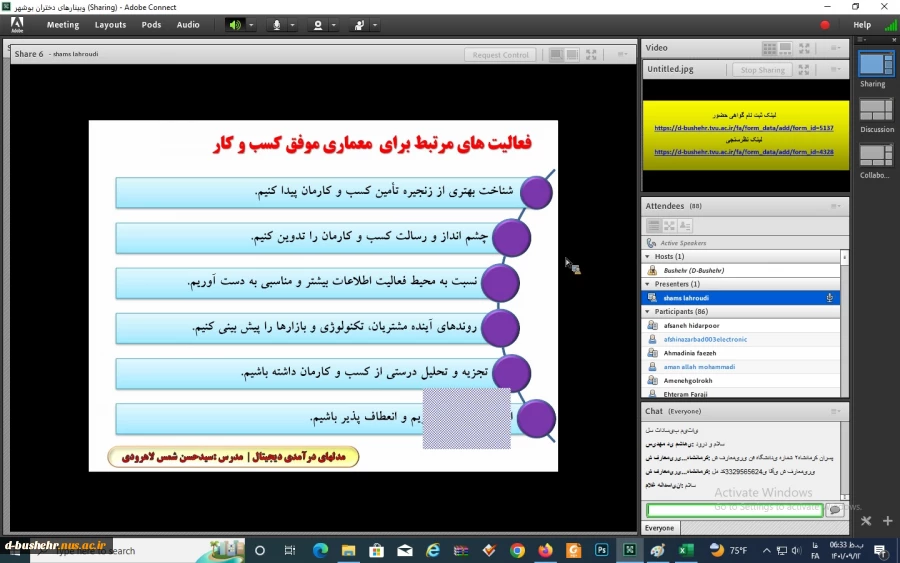 به مناسبت گرامیداشت هفته جهانی کارآفرینی وبینار آموزشی مدل های درآمدی دیجیتال برگزار شد 2