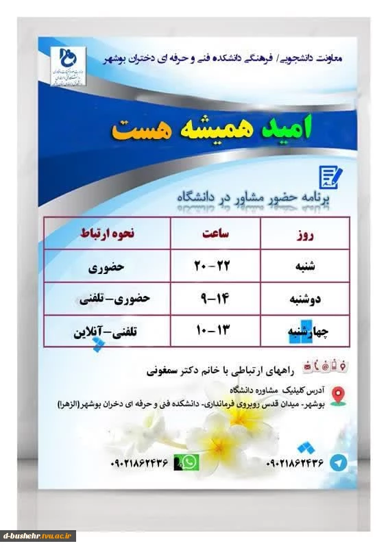 برنامه حضور مشاور 2