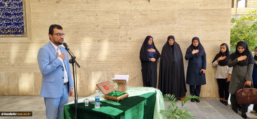 استقبال دانشگاهیان آموزشکده ملی مهارت دختران بوشهر از پرچم متبرک حرم امام رضا(ع) 9